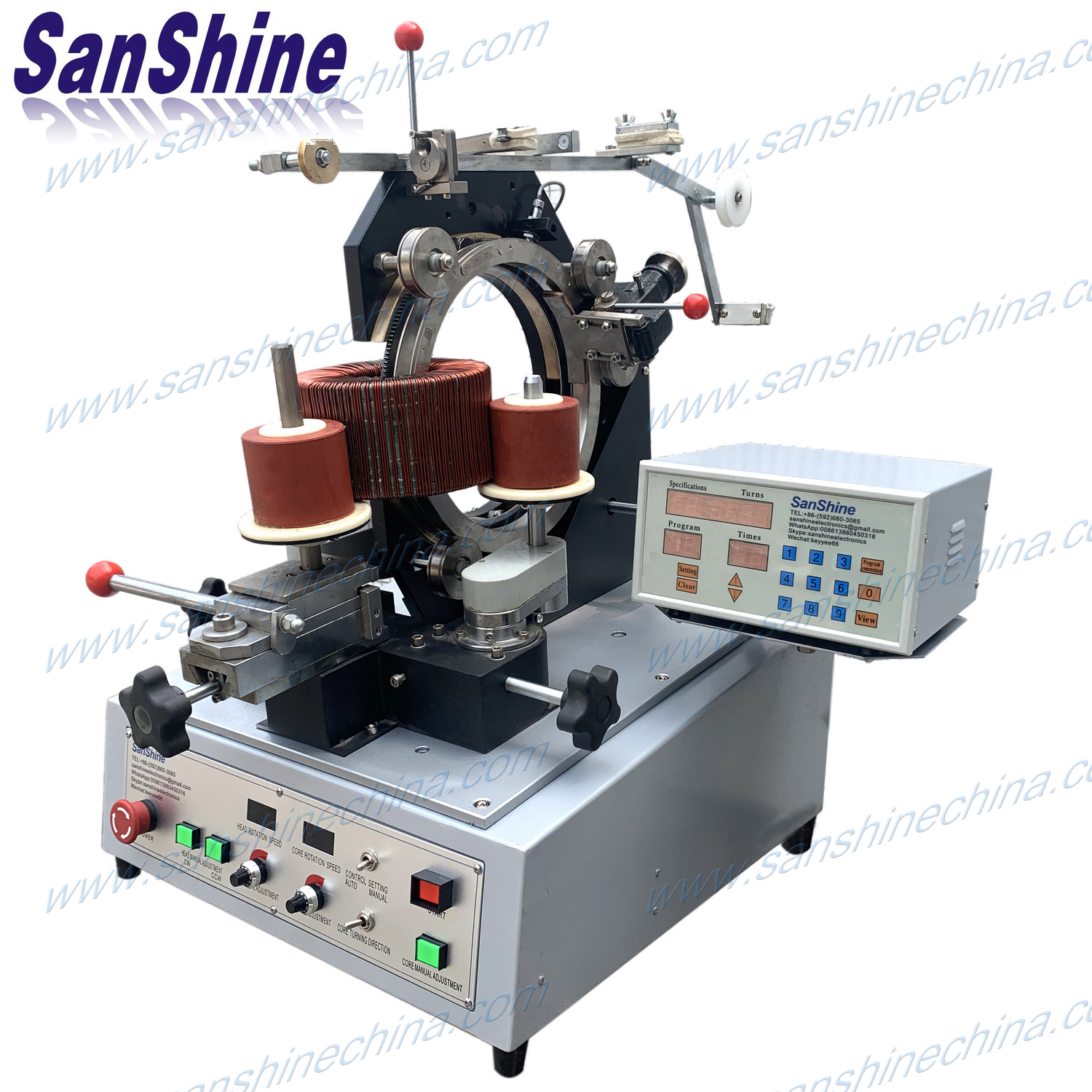 Gear type automatic big toroid coil winding machine (SS300 series)