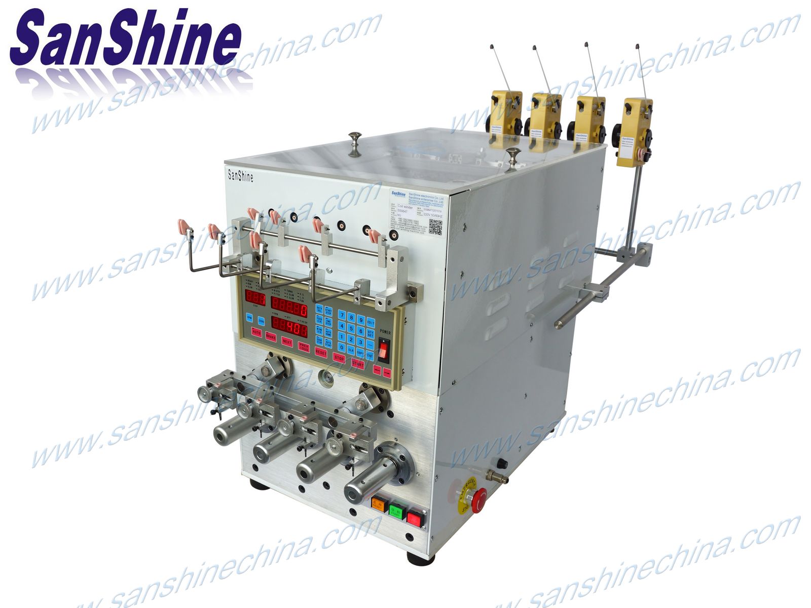 Four spindles automatic  coil winding machine with wire twister (SS964T)