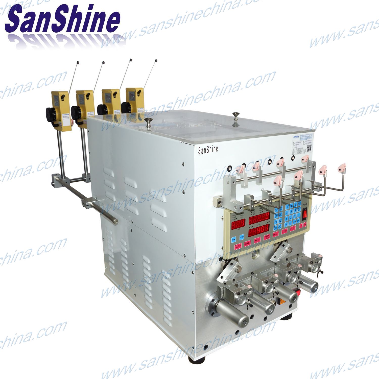 Four spindles automatic  coil winding machine with wire twister (SS964T)