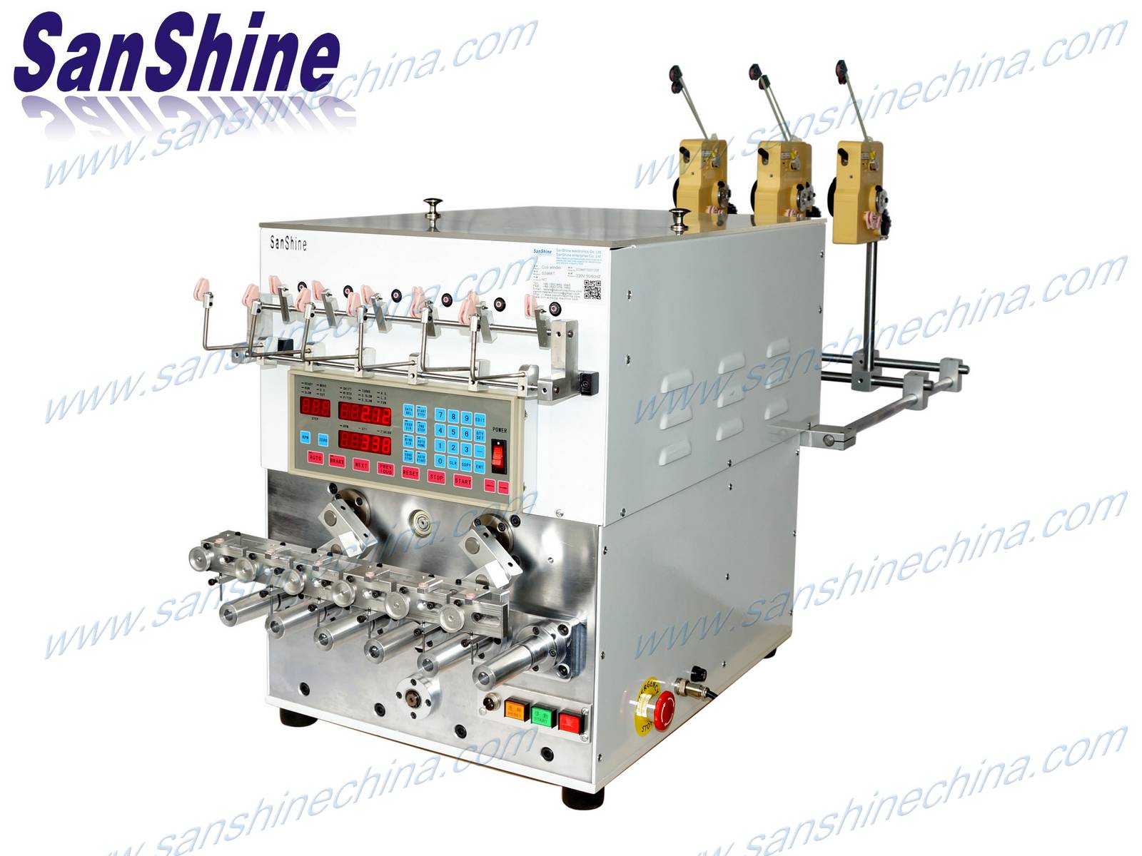 Six spindles automatic coil winding machine with wire twister (SS966T)