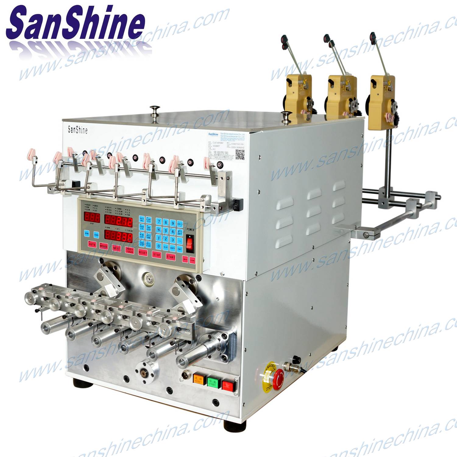 Six spindles automatic coil winding machine with wire twister (SS966T)