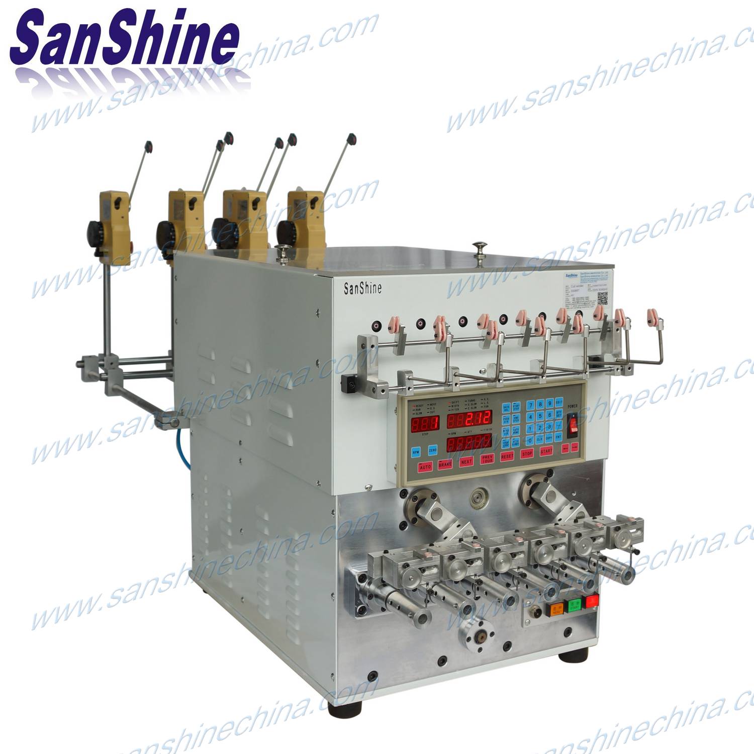 Six spindles automatic coil winding machine with wire twister (SS966T)