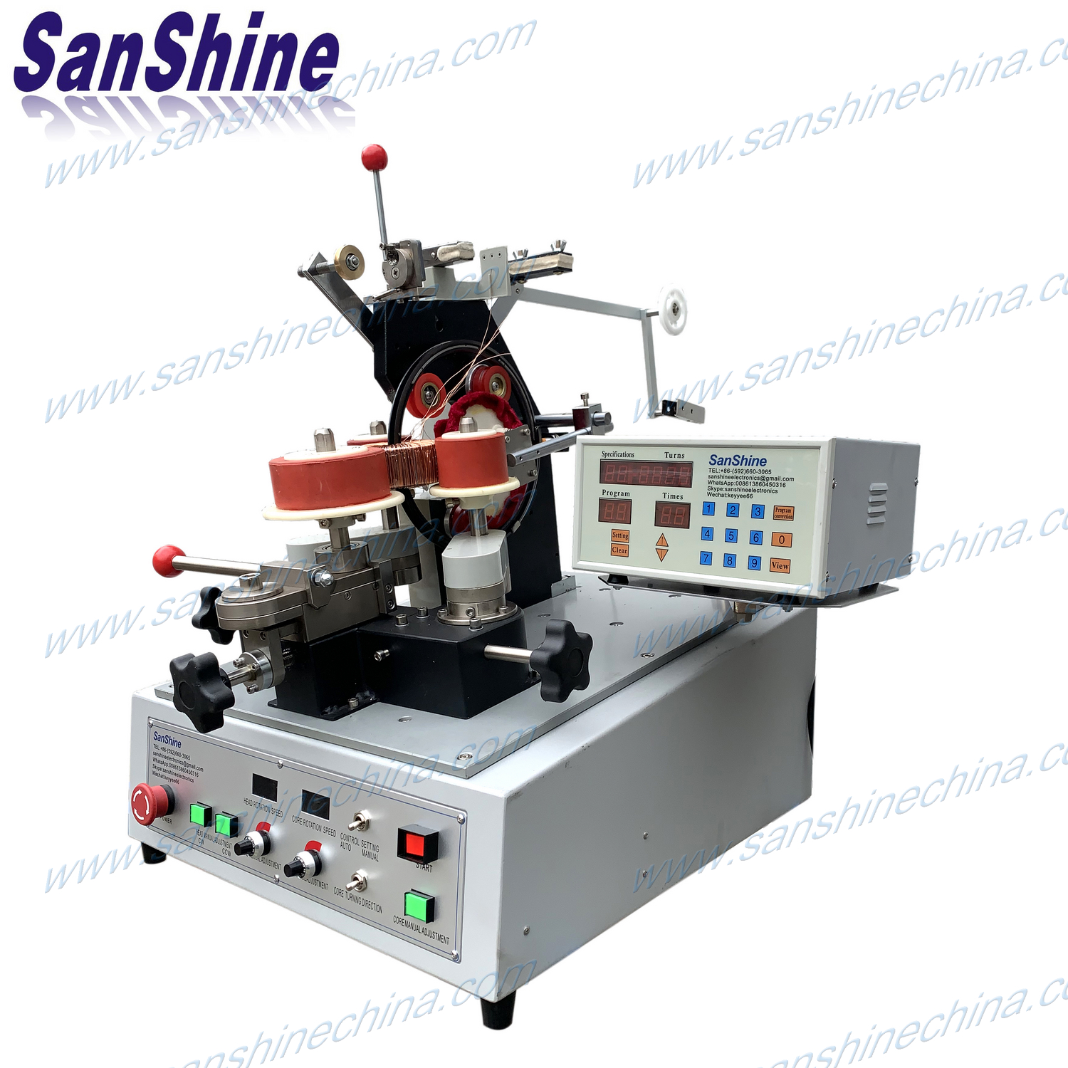 Slider type automatic big toroid coil winding machine (SS300S series)