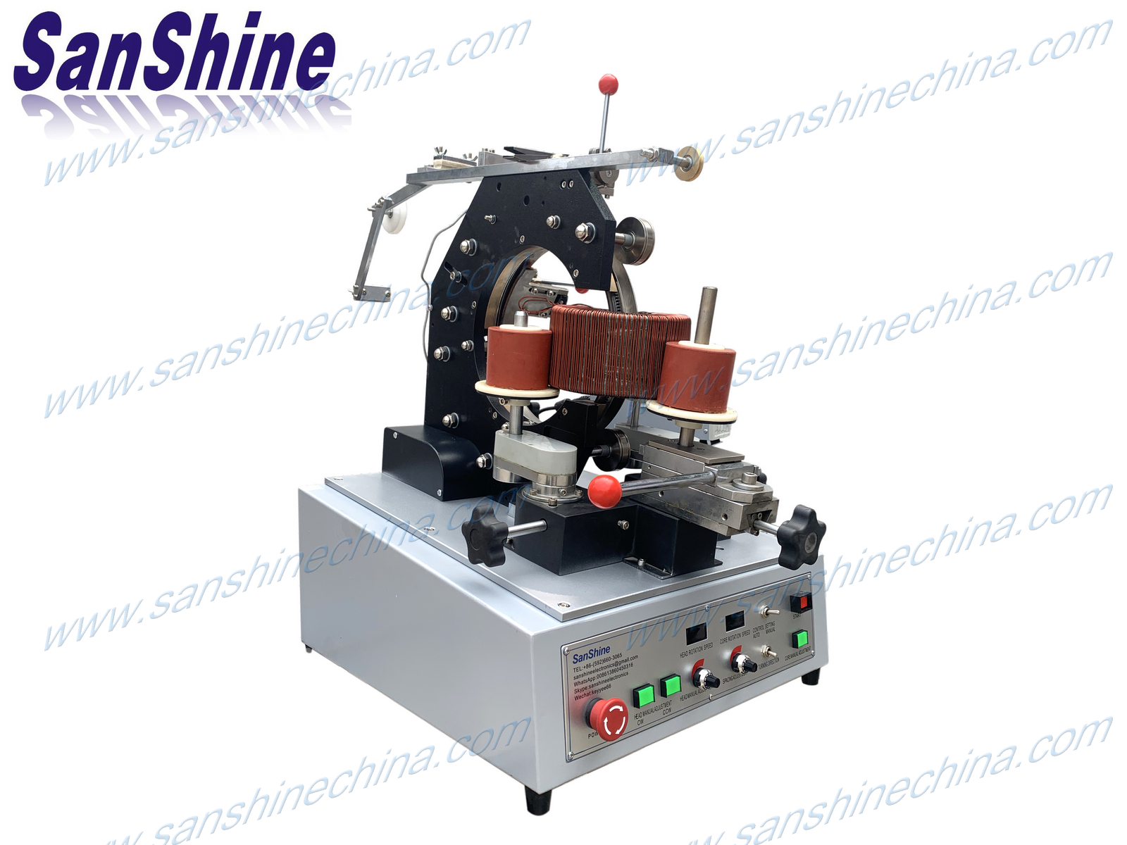 Gear type automatic big toroid coil winding machine (SS300 series)
