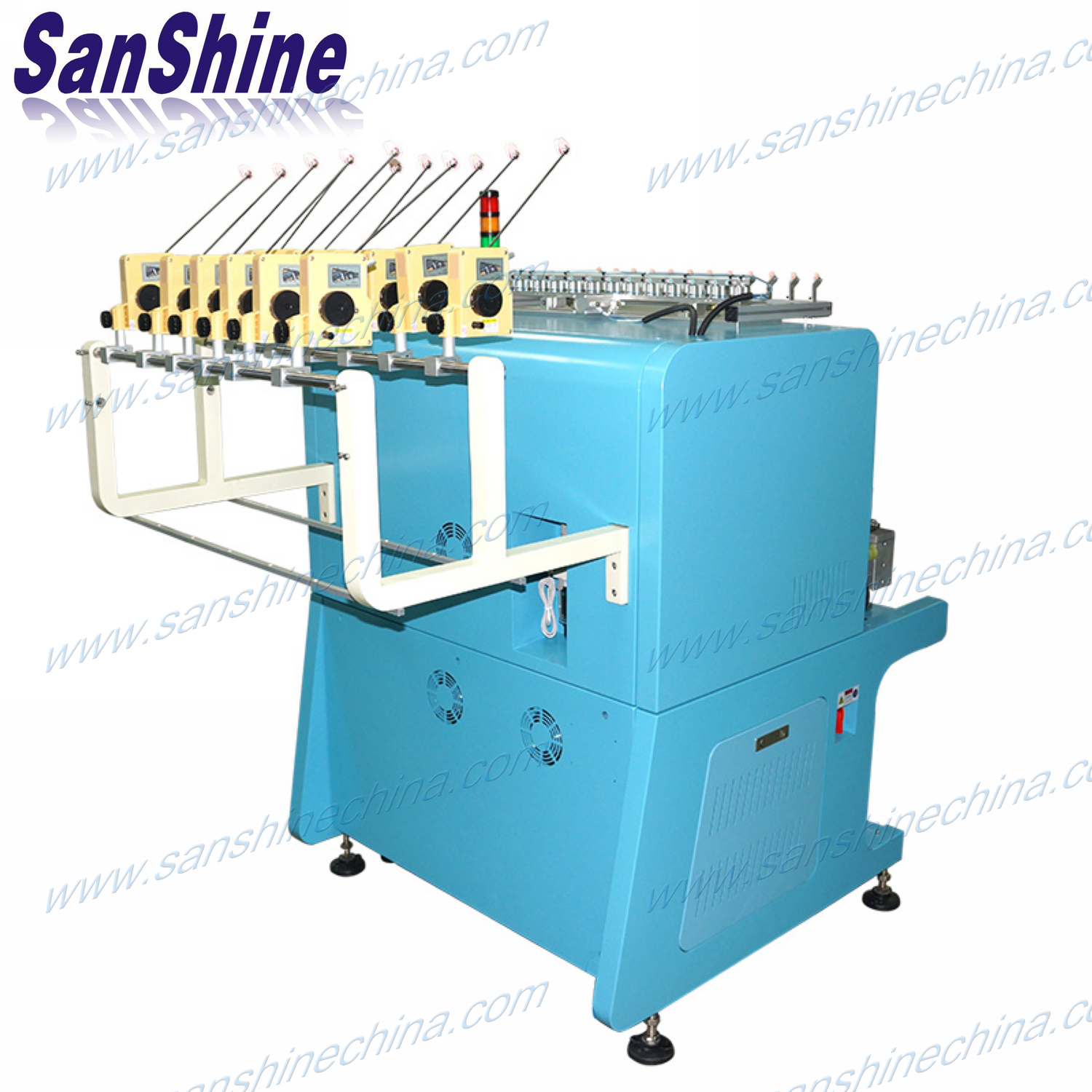 Fully automatic multi-spindles linear coil winding machine