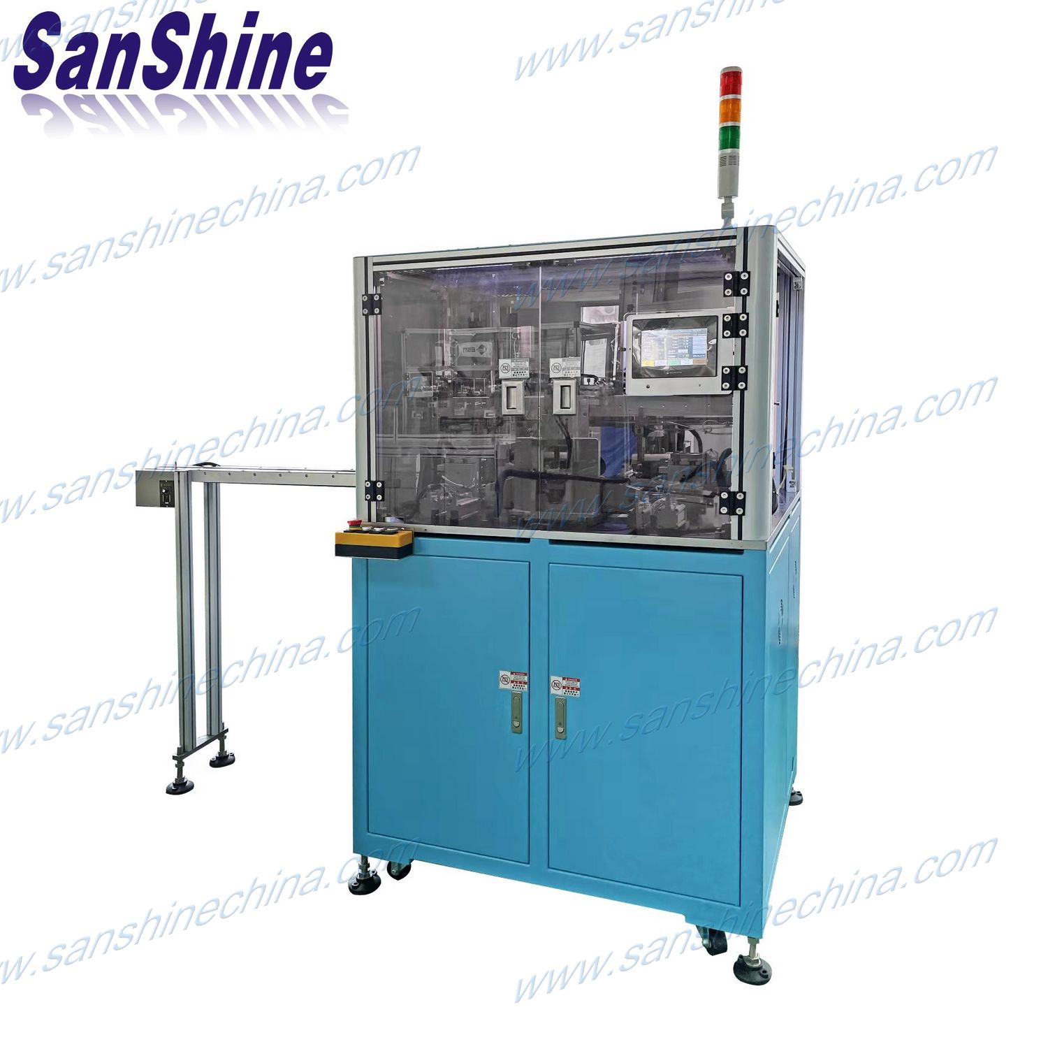 Fully automatic toroid common mode choke inductor coil winding machine