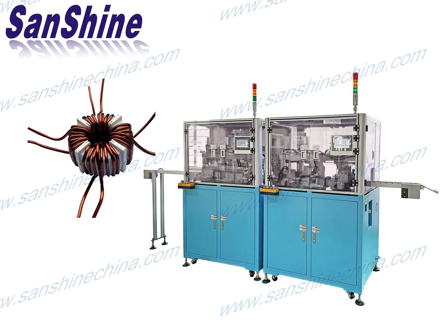 Fully automatic three four phase toroid filter choke winding machine(SS-HK04)