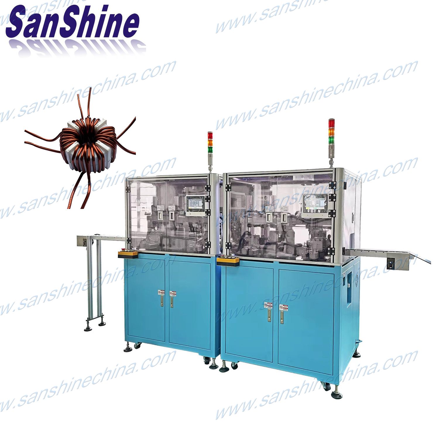 Fully automatic three four phase toroid filter choke winding machine(SS-HK04)