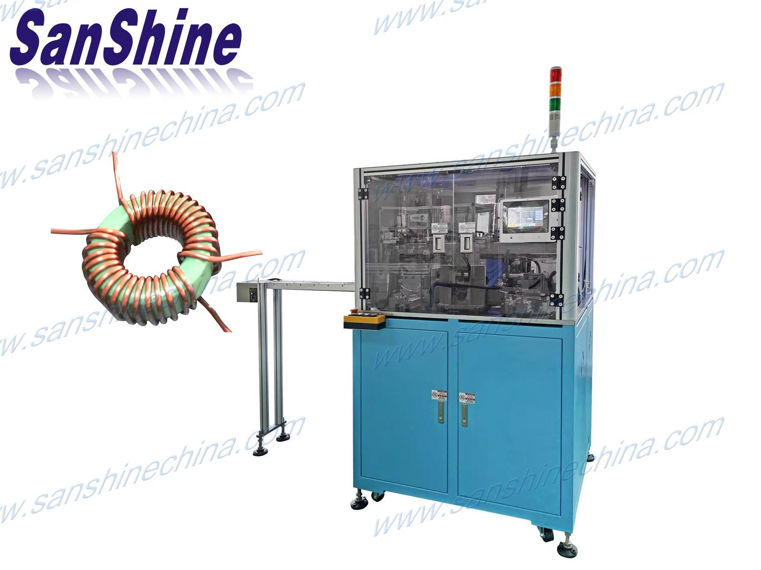 Fully automatic toroid common mode choke inductor coil winding machine(SS-HK02)