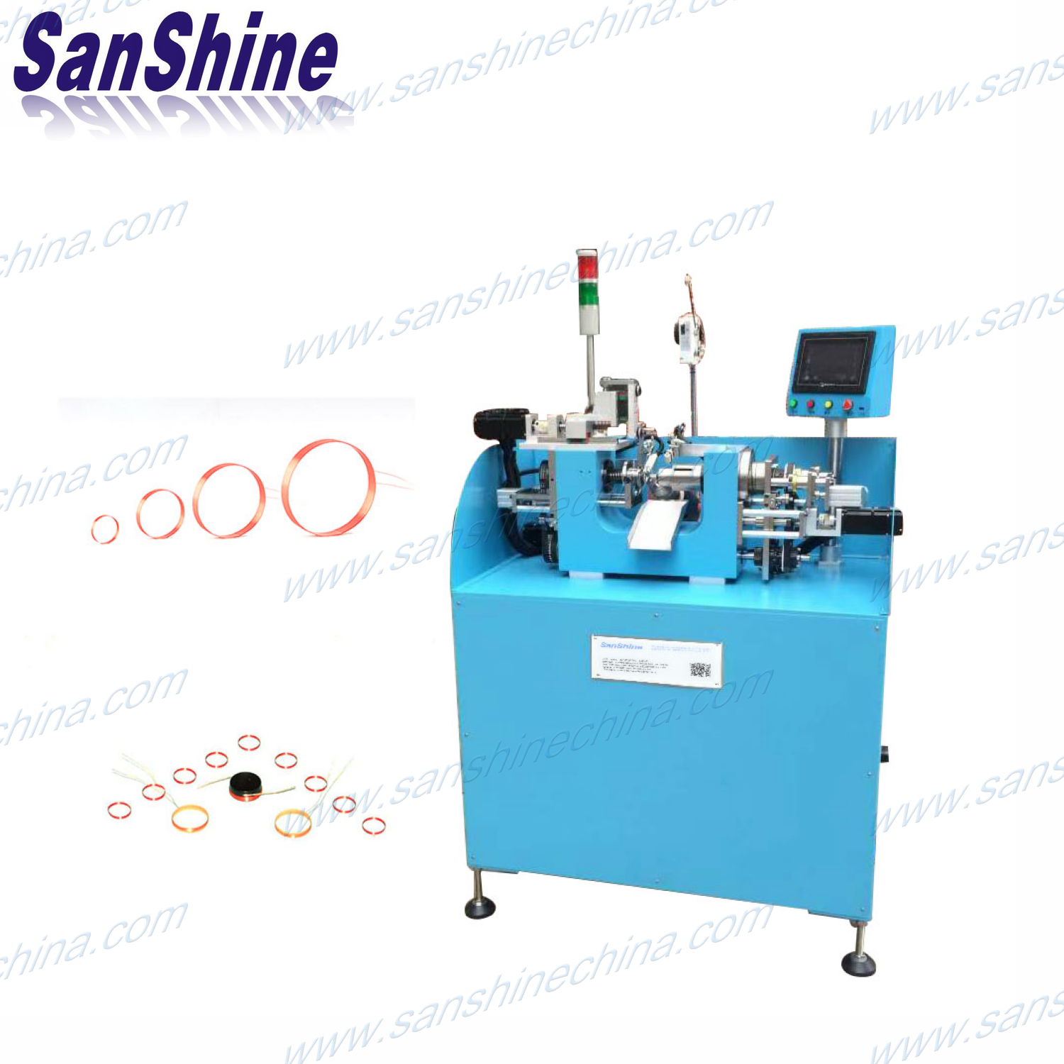 Fully automatic selfbonding wire earphone voice coil winding machine