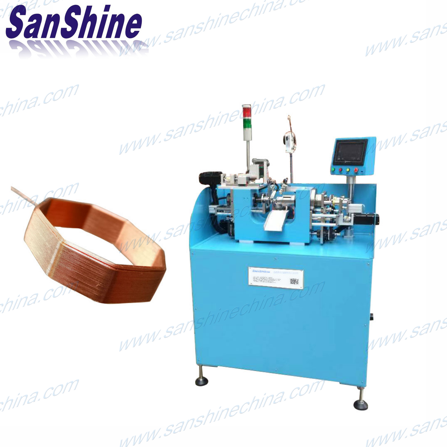 Fully automatic selfbonding wire earphone voice coil winding machine