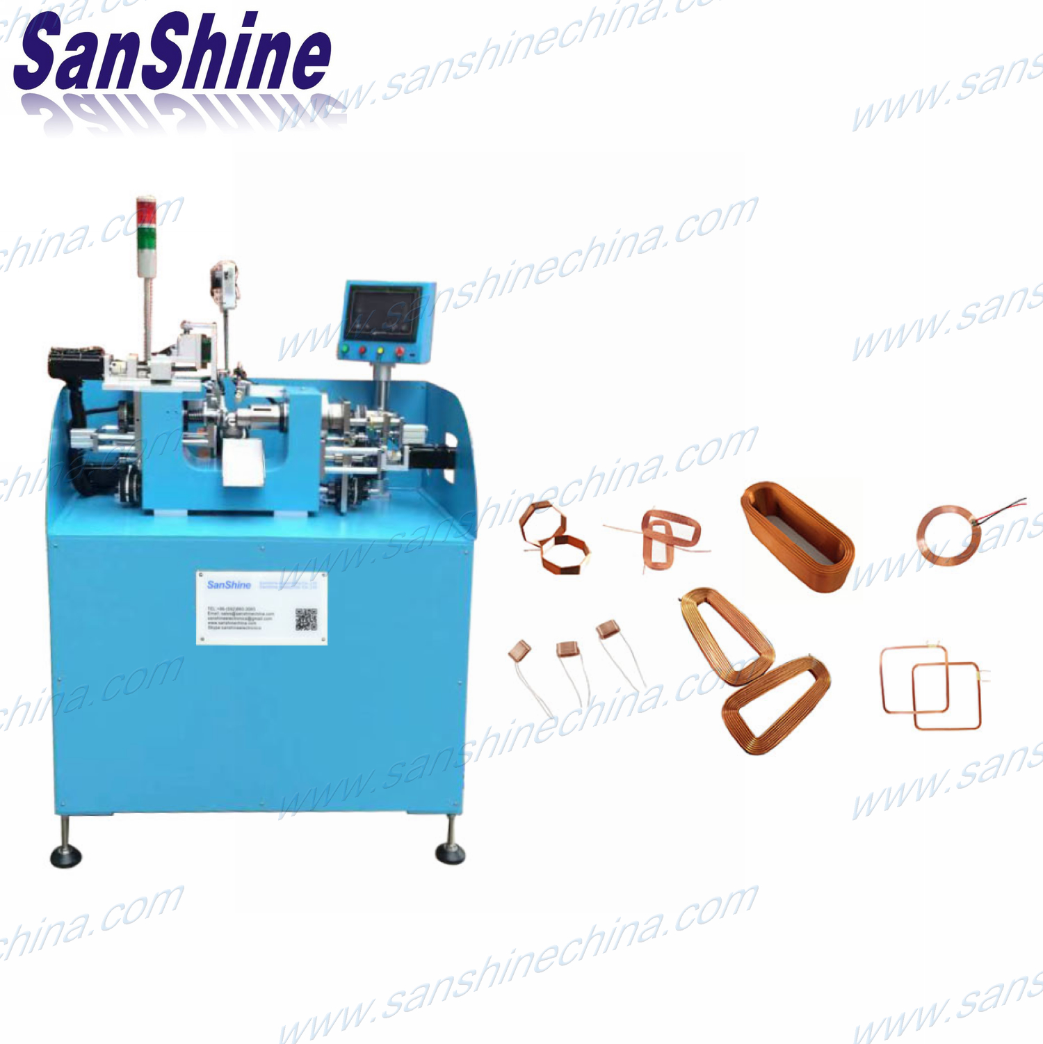 Fully automatic mobile phone wireless charger coil winding machine