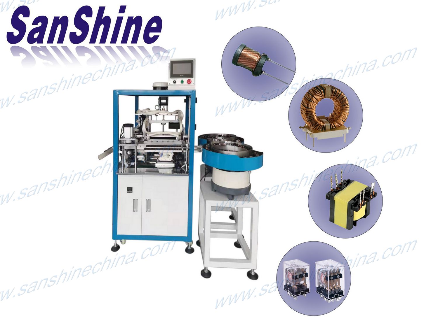 Fully automatic multifunctional transformer inductor relay coil solder tinning machine