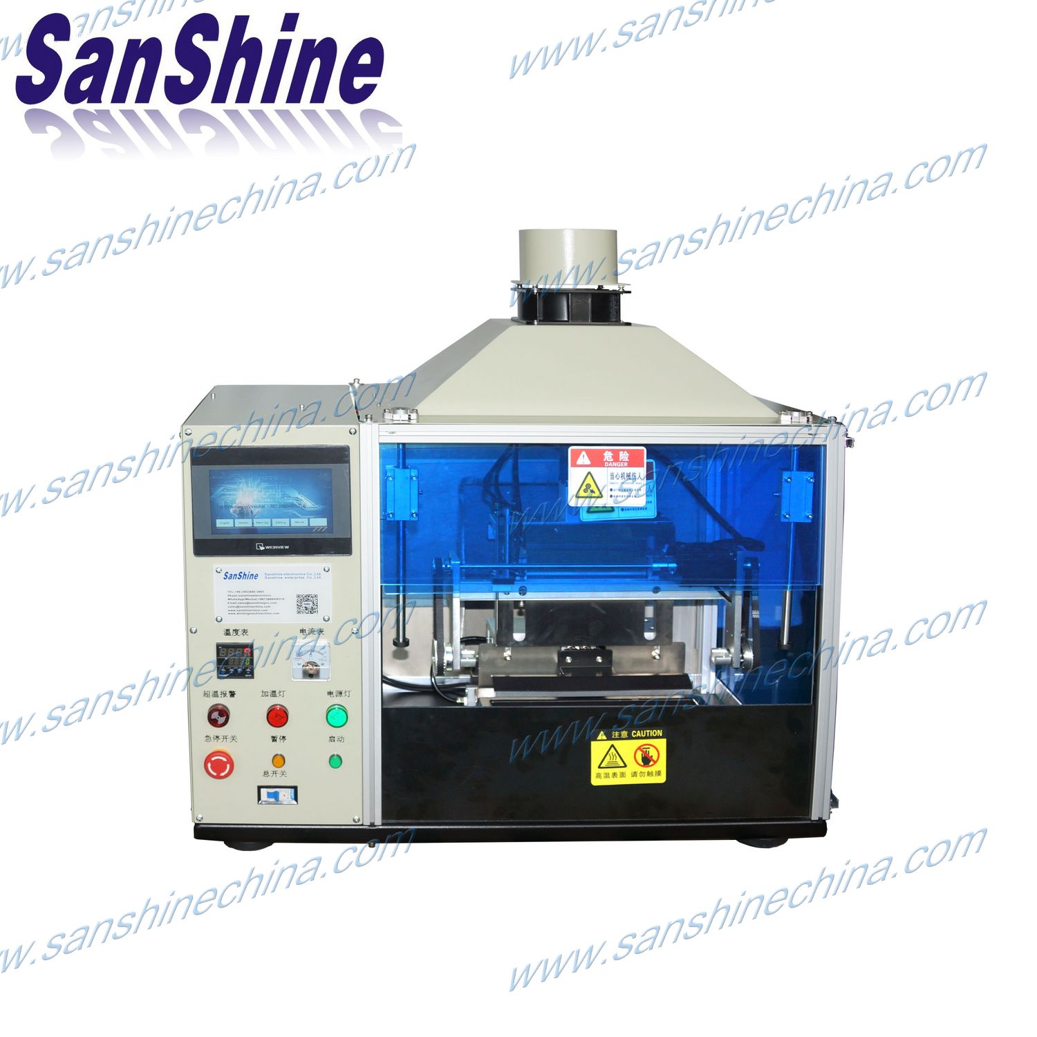 Touching screen type three axes multifunctional angle able automatic solder coil tinning machinery
